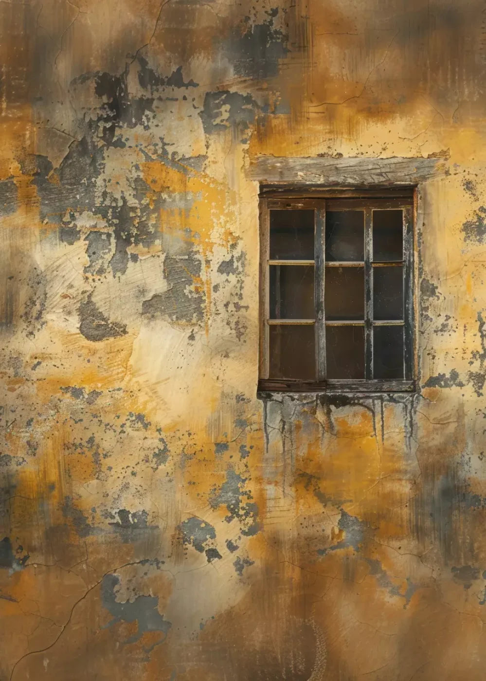 Yellow Cracked Wall 5’x7’ UltraCloth (60 x 84 inch) Backdrop