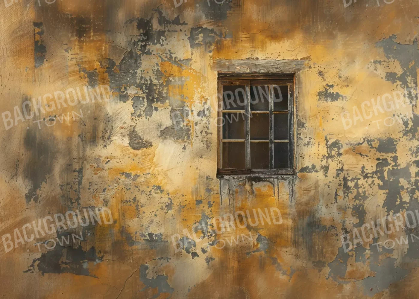 Yellow Cracked Wall 7’x5’ UltraCloth (84 x 60 inch) Backdrop