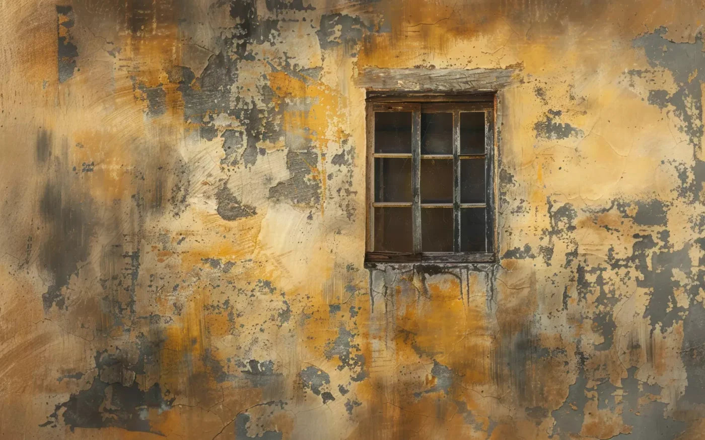 Yellow Cracked Wall 8’x5’ UltraCloth (96 x 60 inch) Backdrop