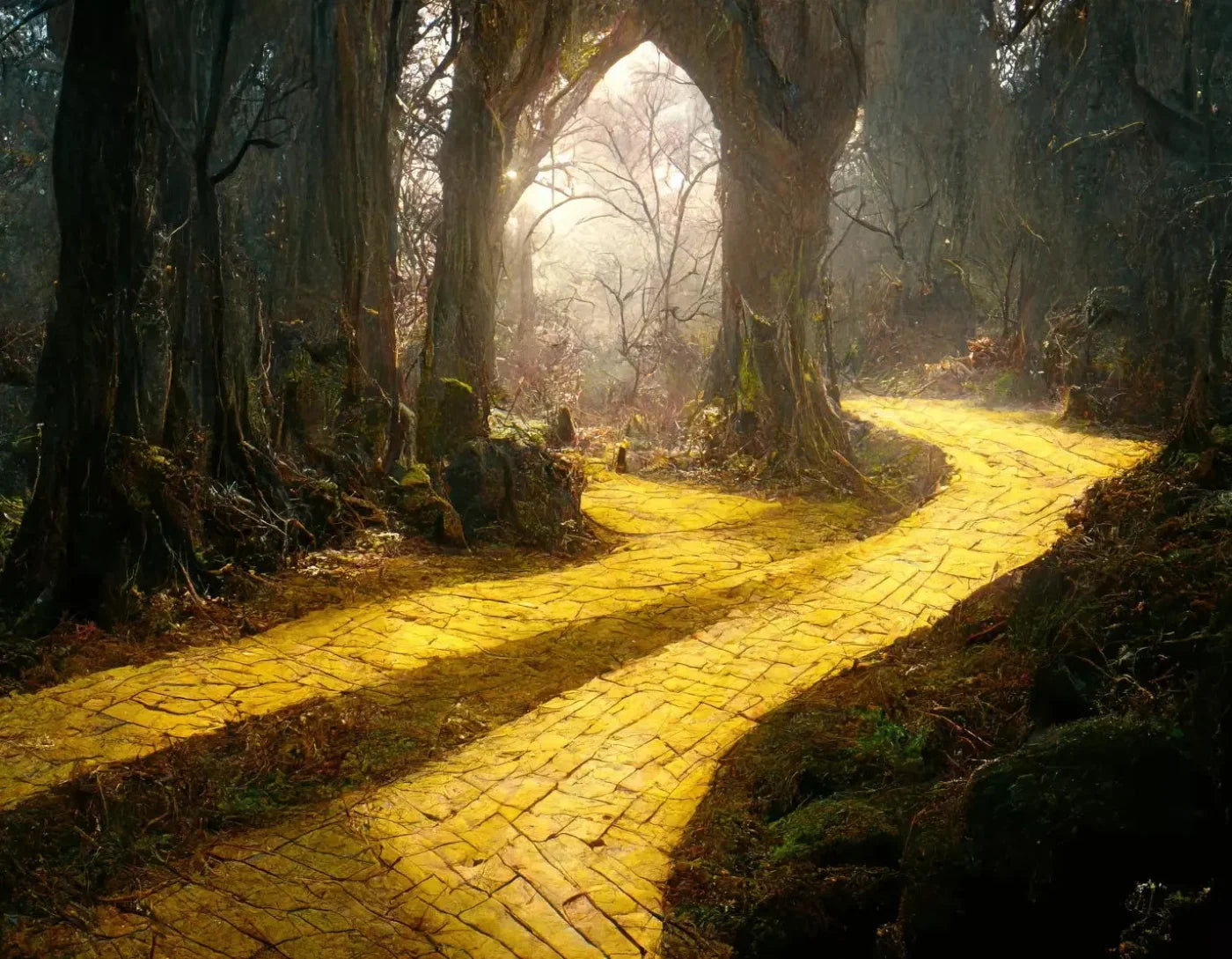 Golden Path 8X6 Fleece ( 96 X 72 Inch ) Backdrop