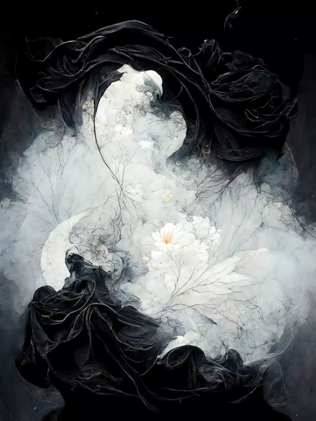 Yin Yang 8X10 Fleece ( 96 X 120 Inch ) Backdrop