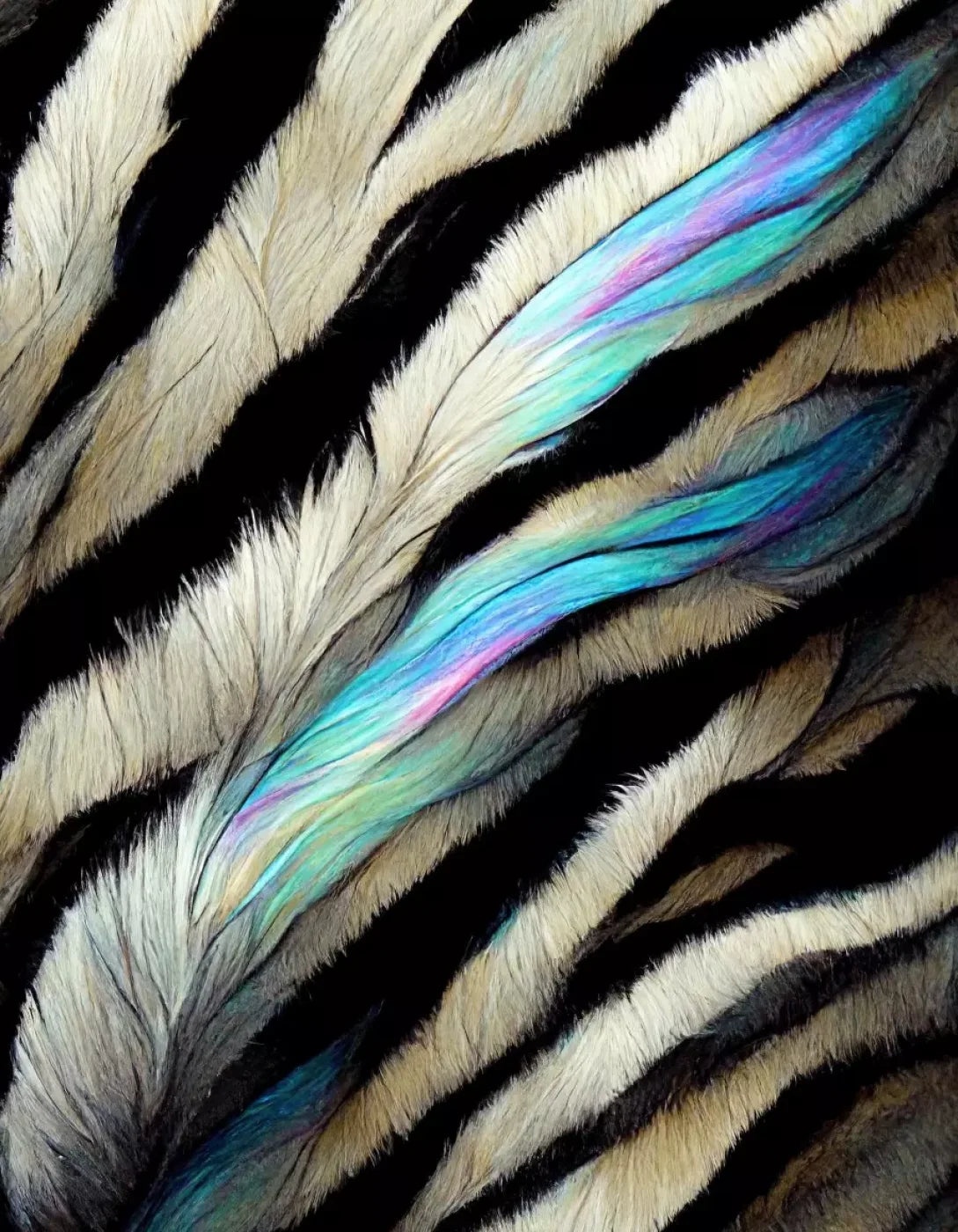 Zebra Fur 6X8 Fleece ( 72 X 96 Inch ) Backdrop