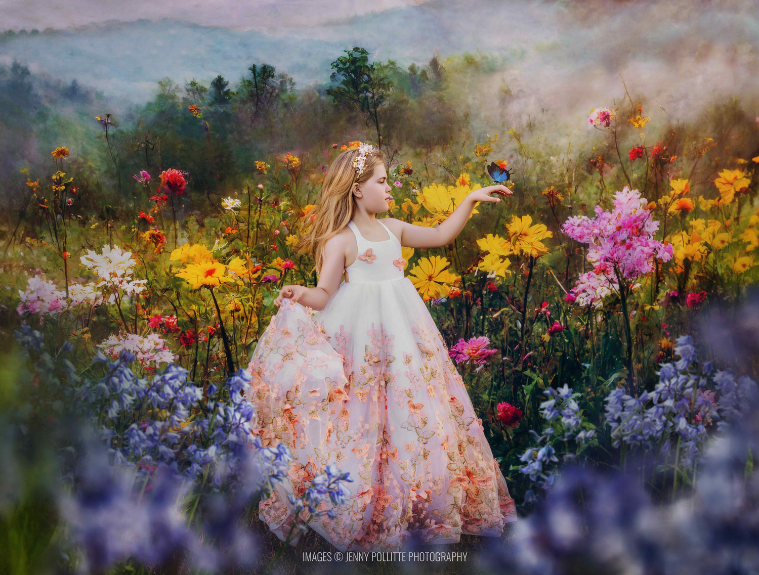 blending natural landscapes with printed photography backdrops