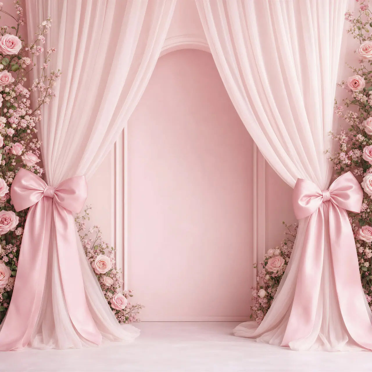 Posh Pink Rose Bow