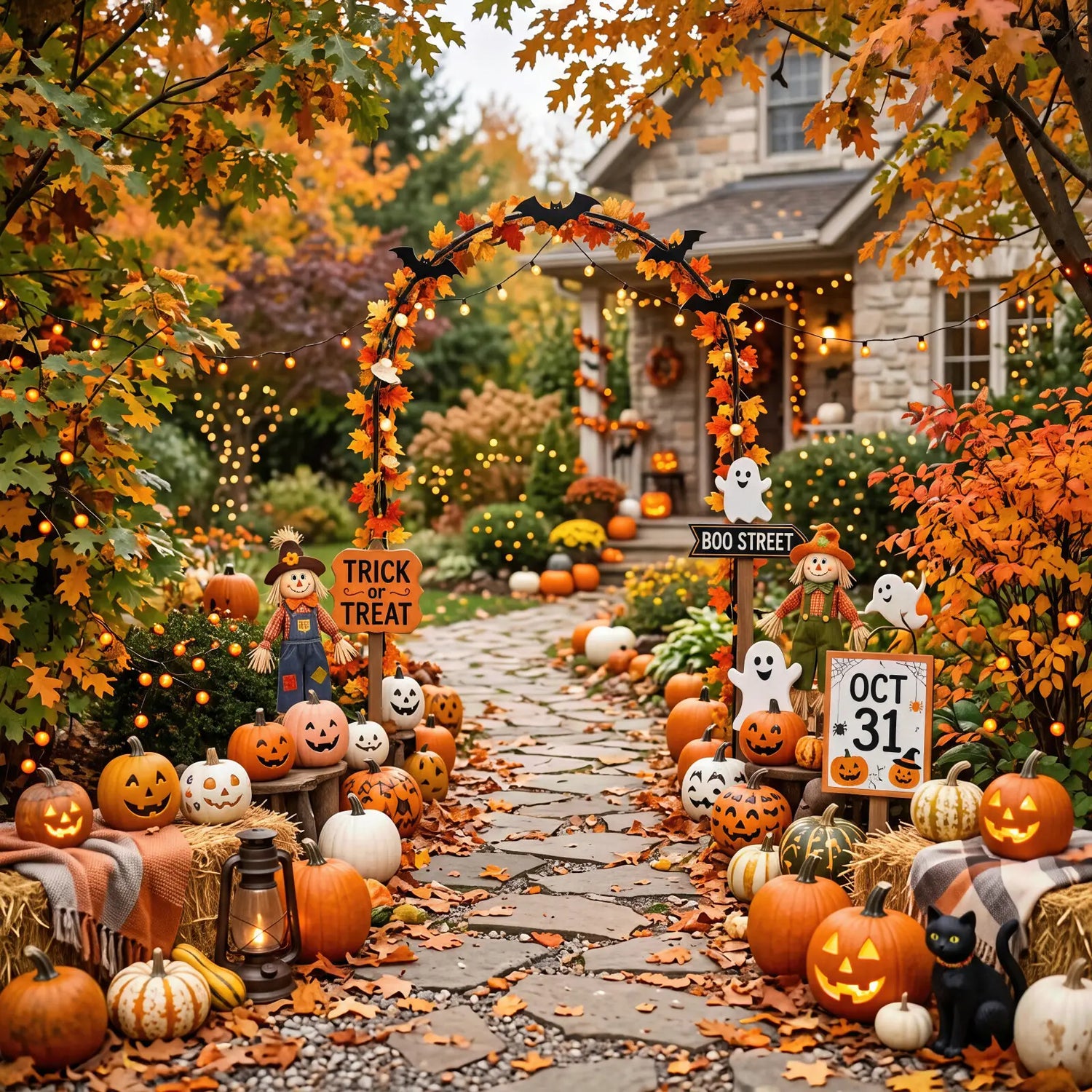 Laura Dark Fall Outdoor Halloween Display 7