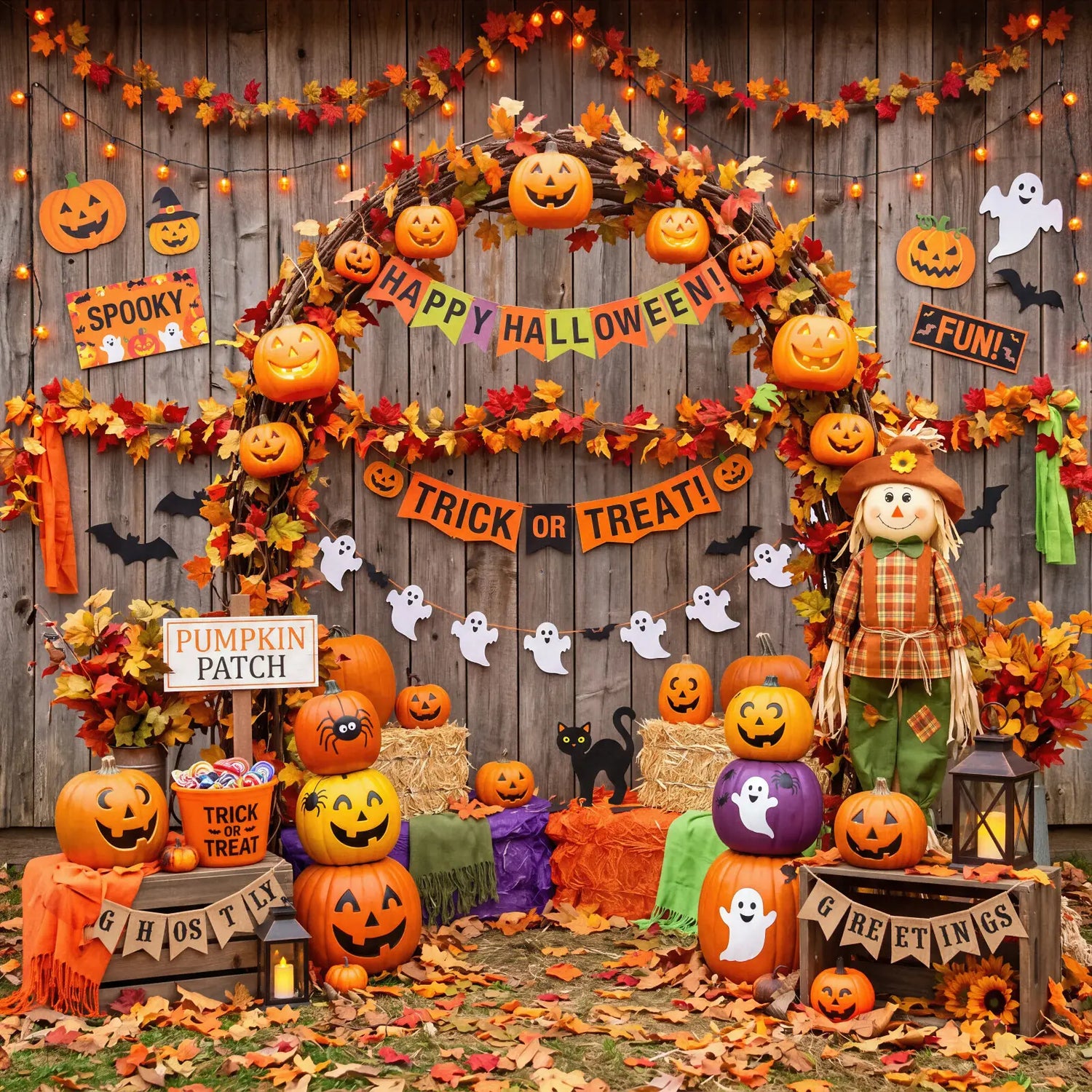 Laura Dark Fall Outdoor Halloween Display 5