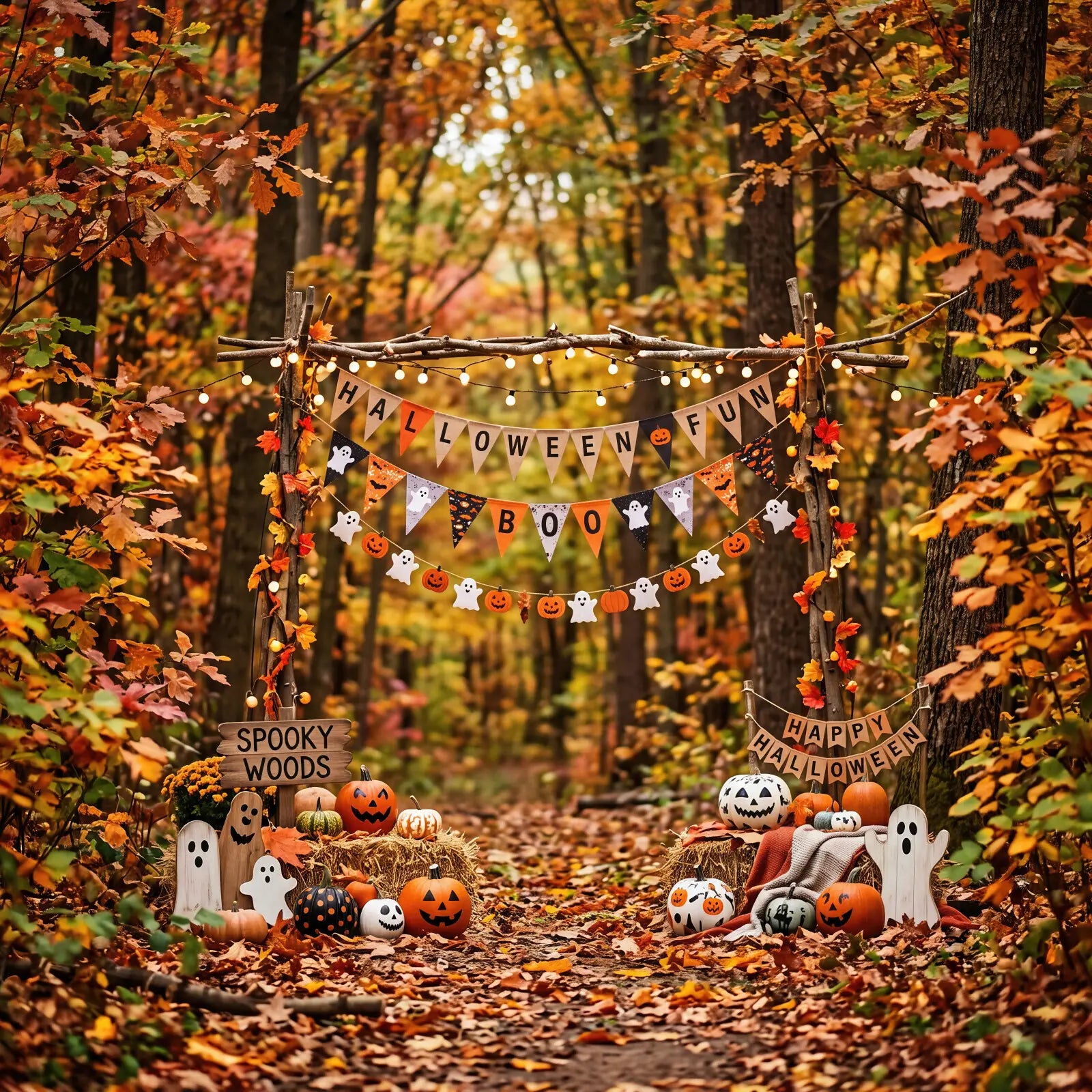 Laura Dark Fall Outdoor Halloween Display 6