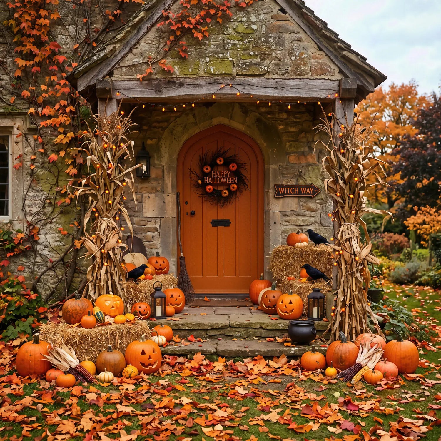 Laura Dark Fall Outdoor Halloween Display 3