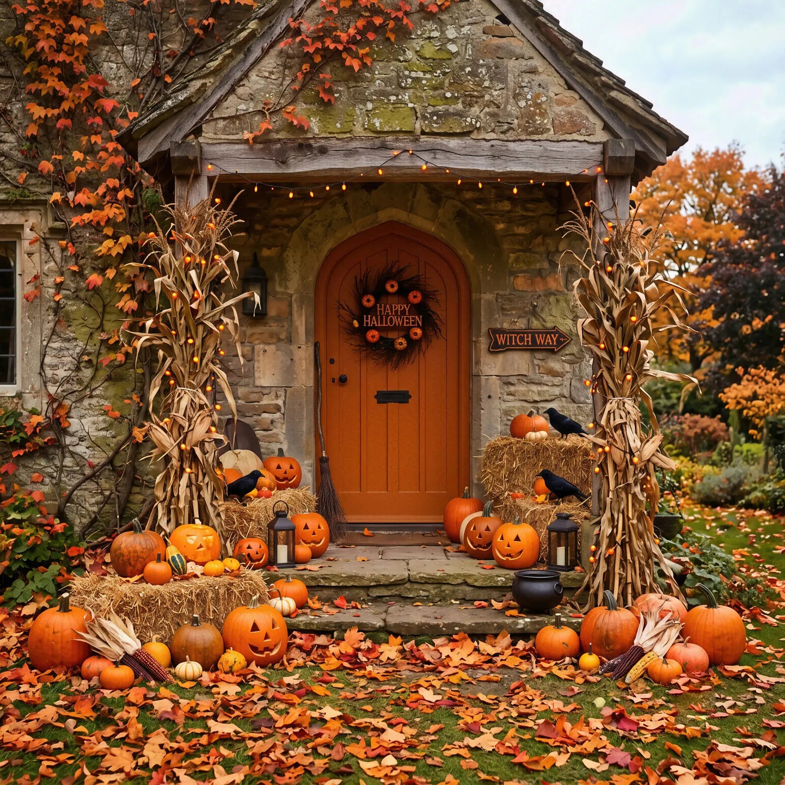 Laura Dark Fall Outdoor Halloween Display 3