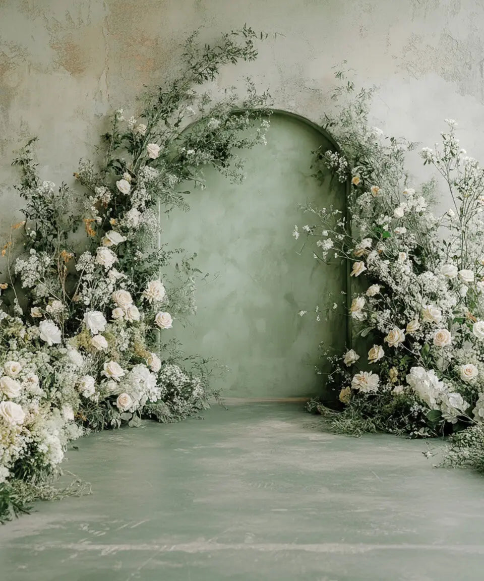 Mint Floral Arch Sweep