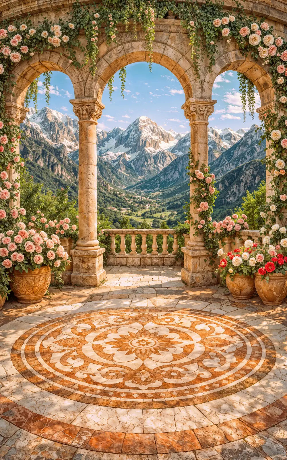 Multi-Color Scenic Backdrop for Photography