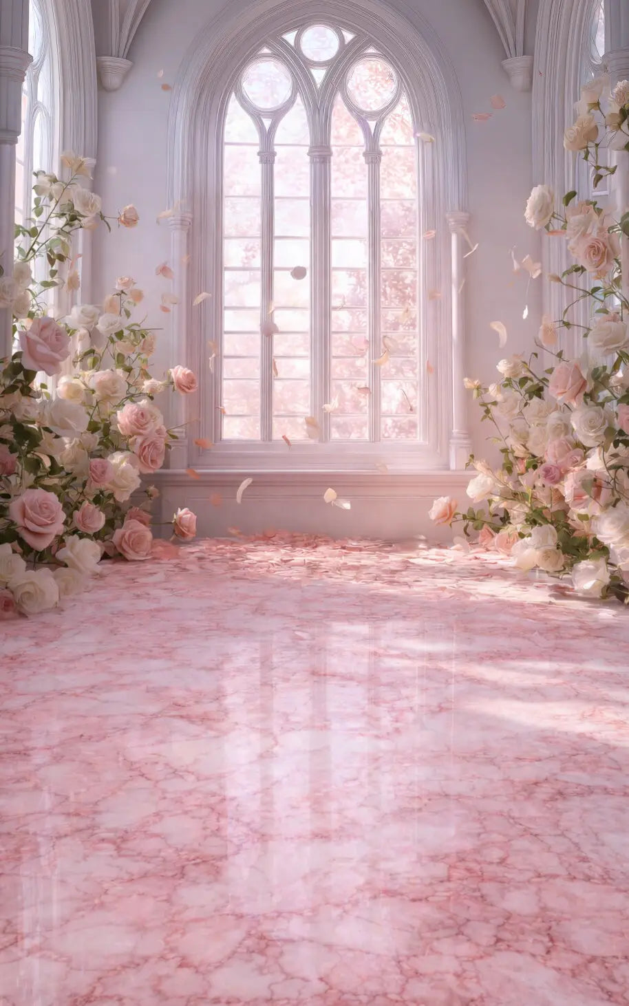 Pink Floral Backdrop for Photography