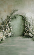 Green Floral Sweep Backdrop for Photography
