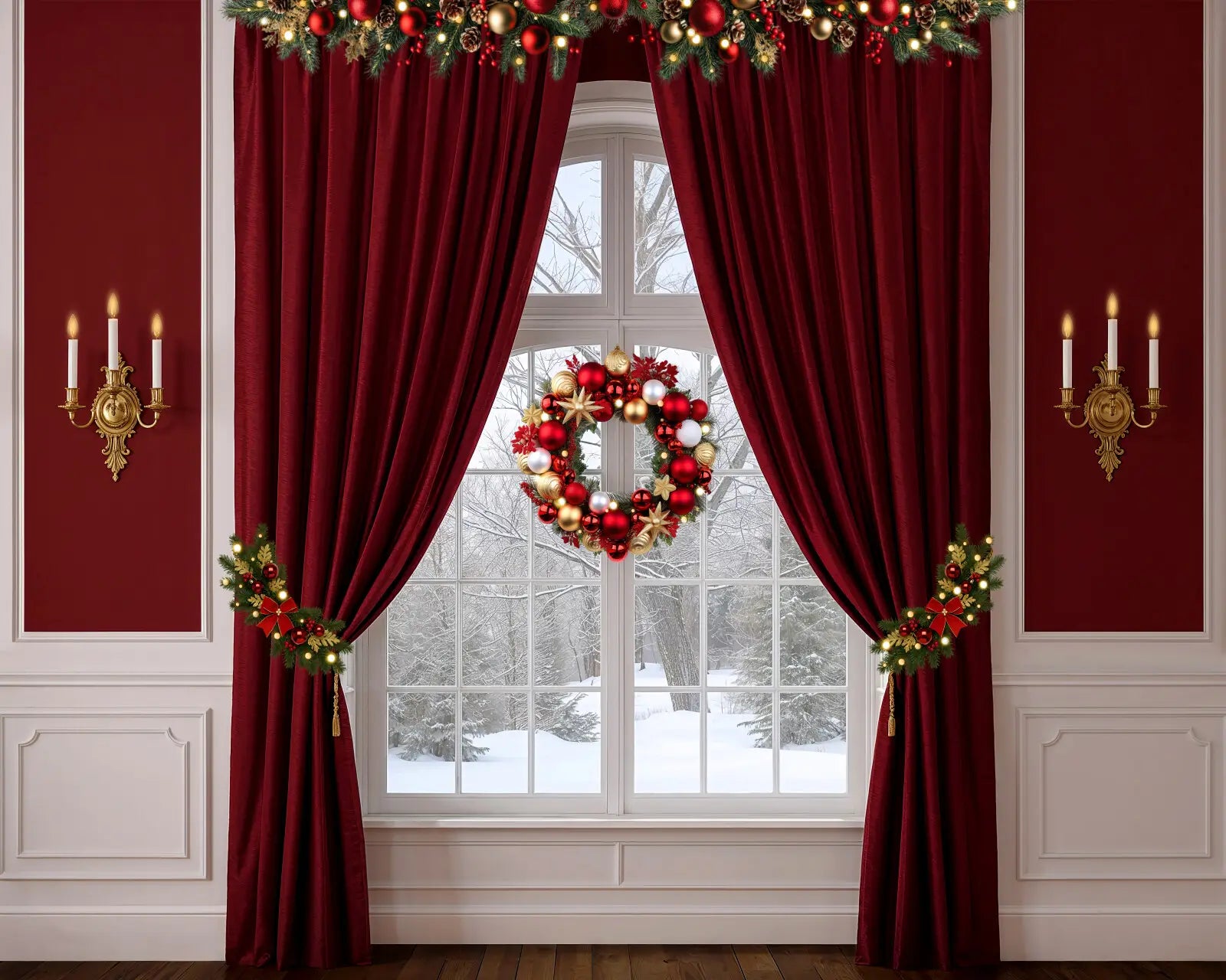 Red Christmas Window