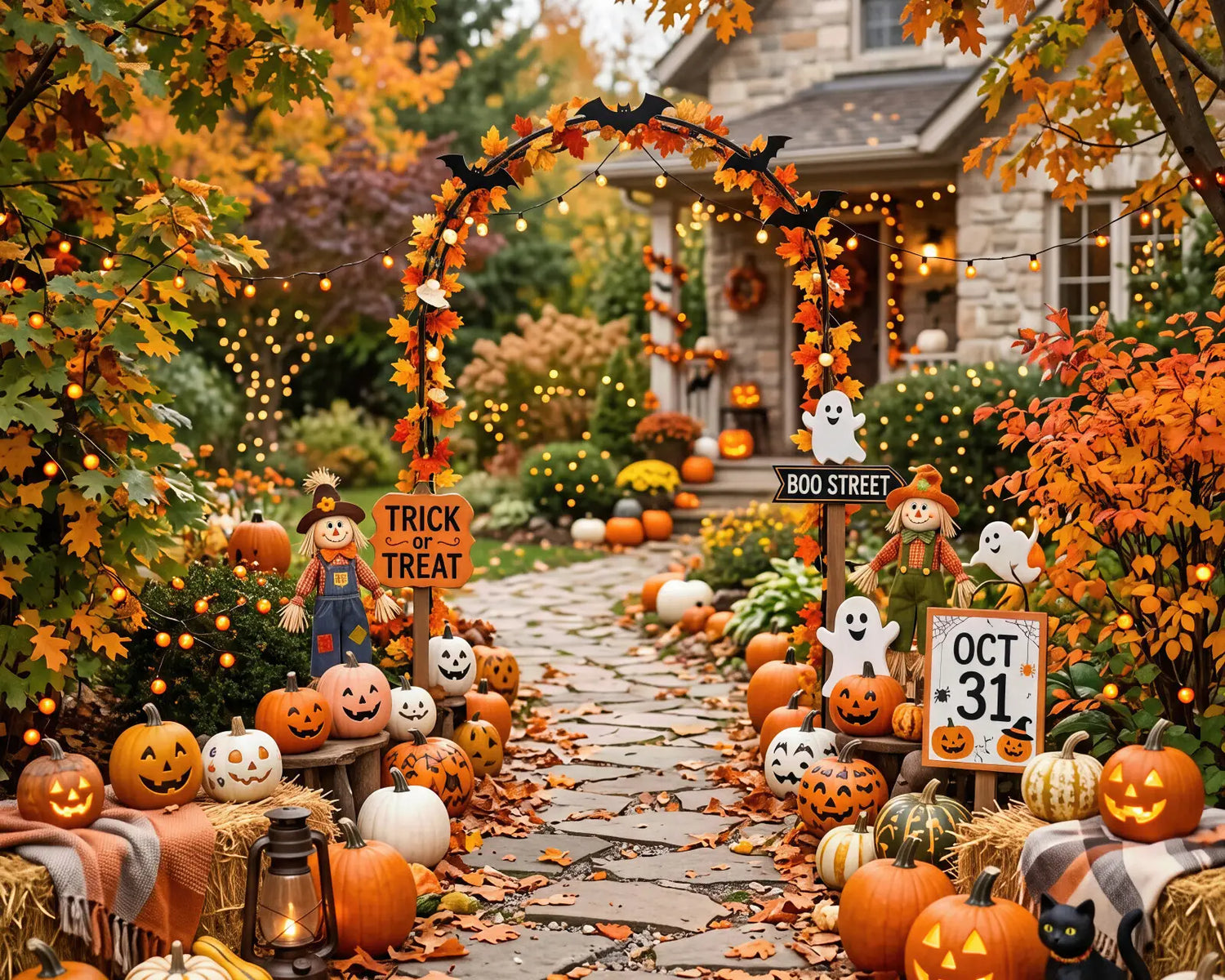 Laura Dark Fall Outdoor Halloween Display 7