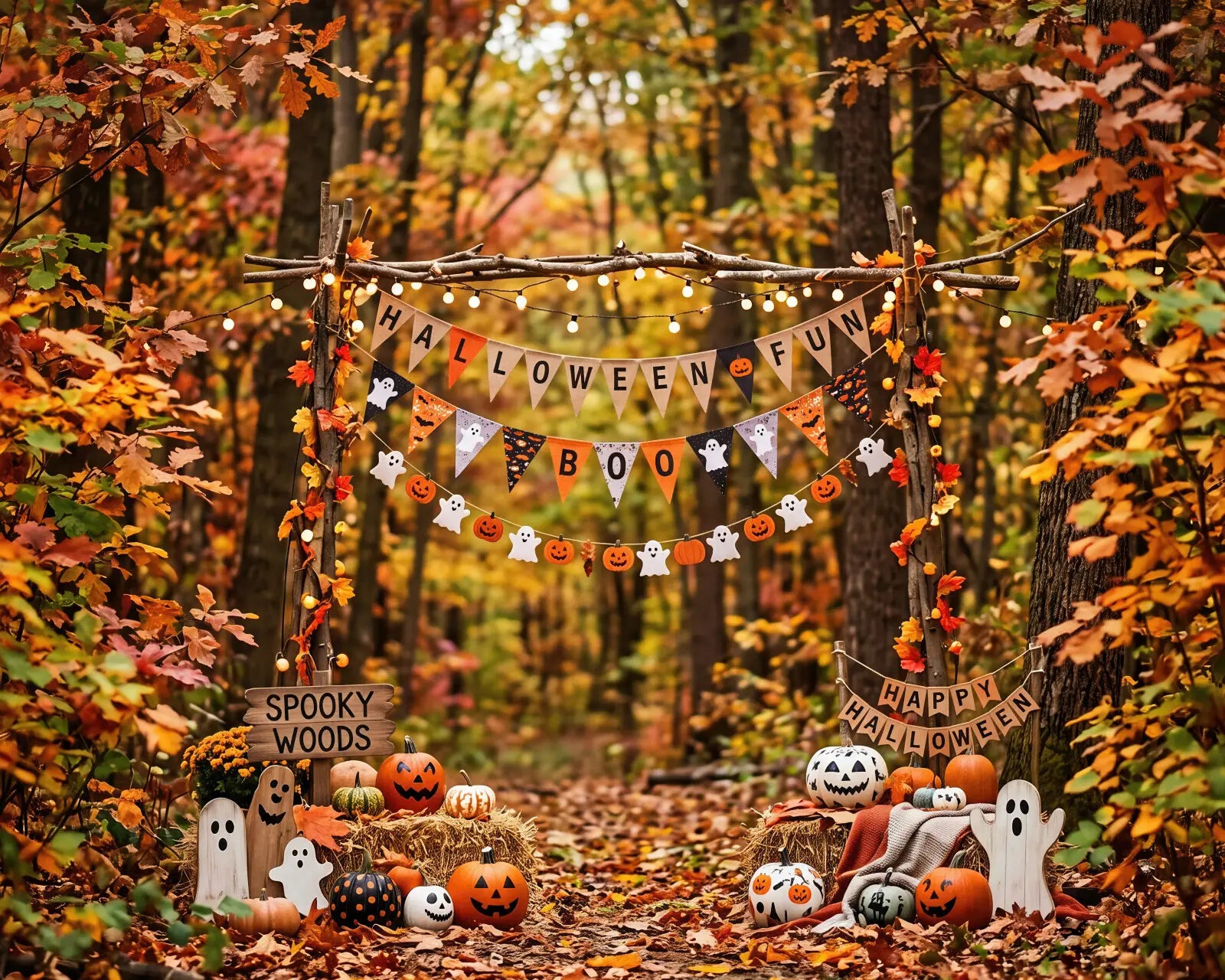 Laura Dark Fall Outdoor Halloween Display 6