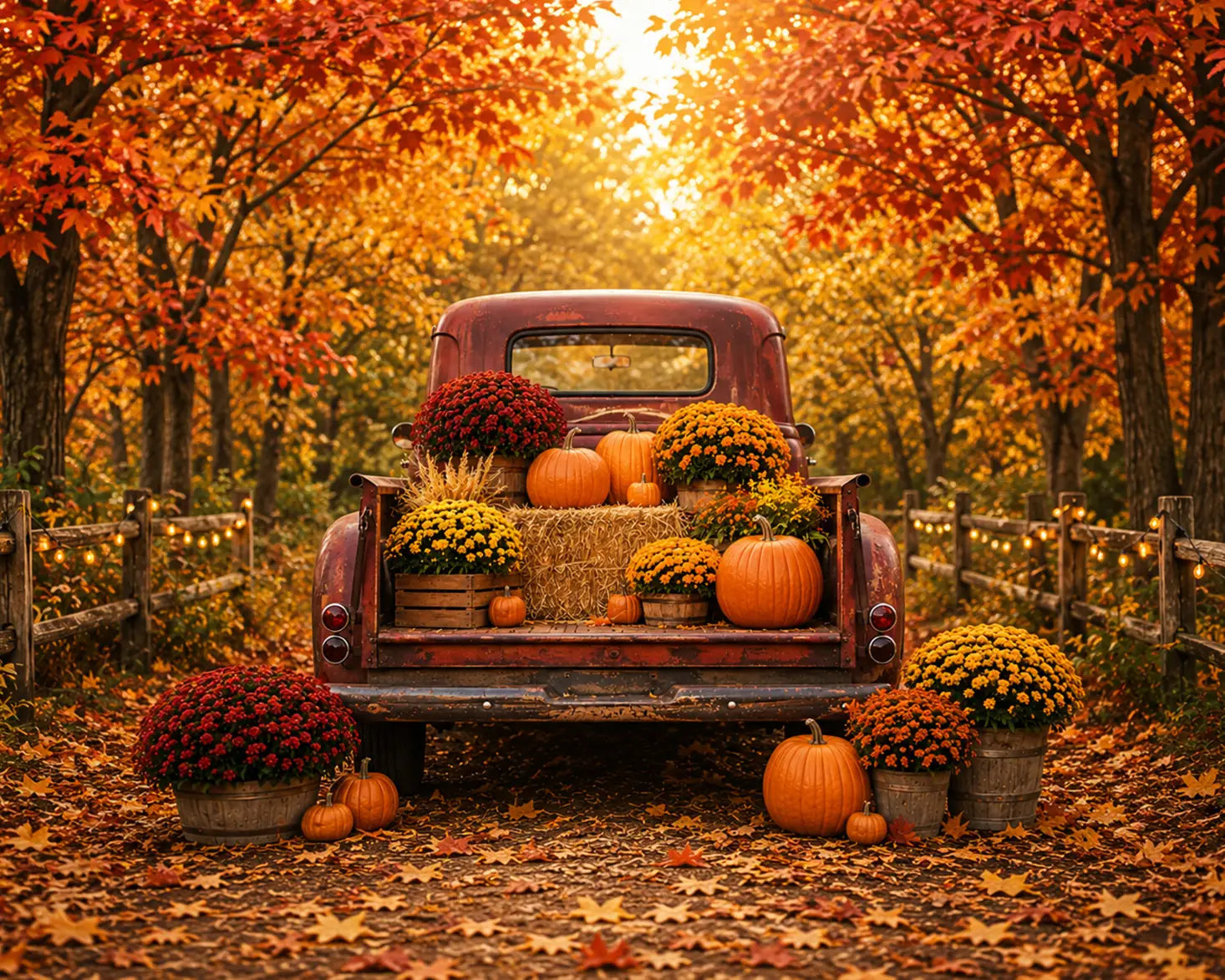 Autumn Truck Bed