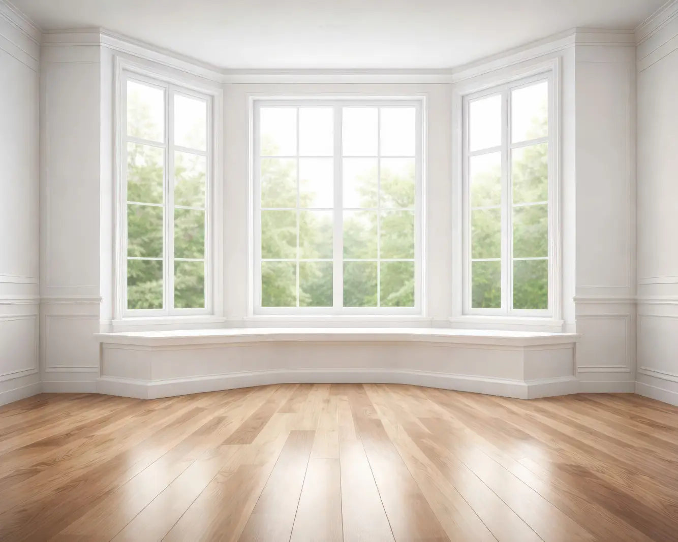 Classic White Bay Window