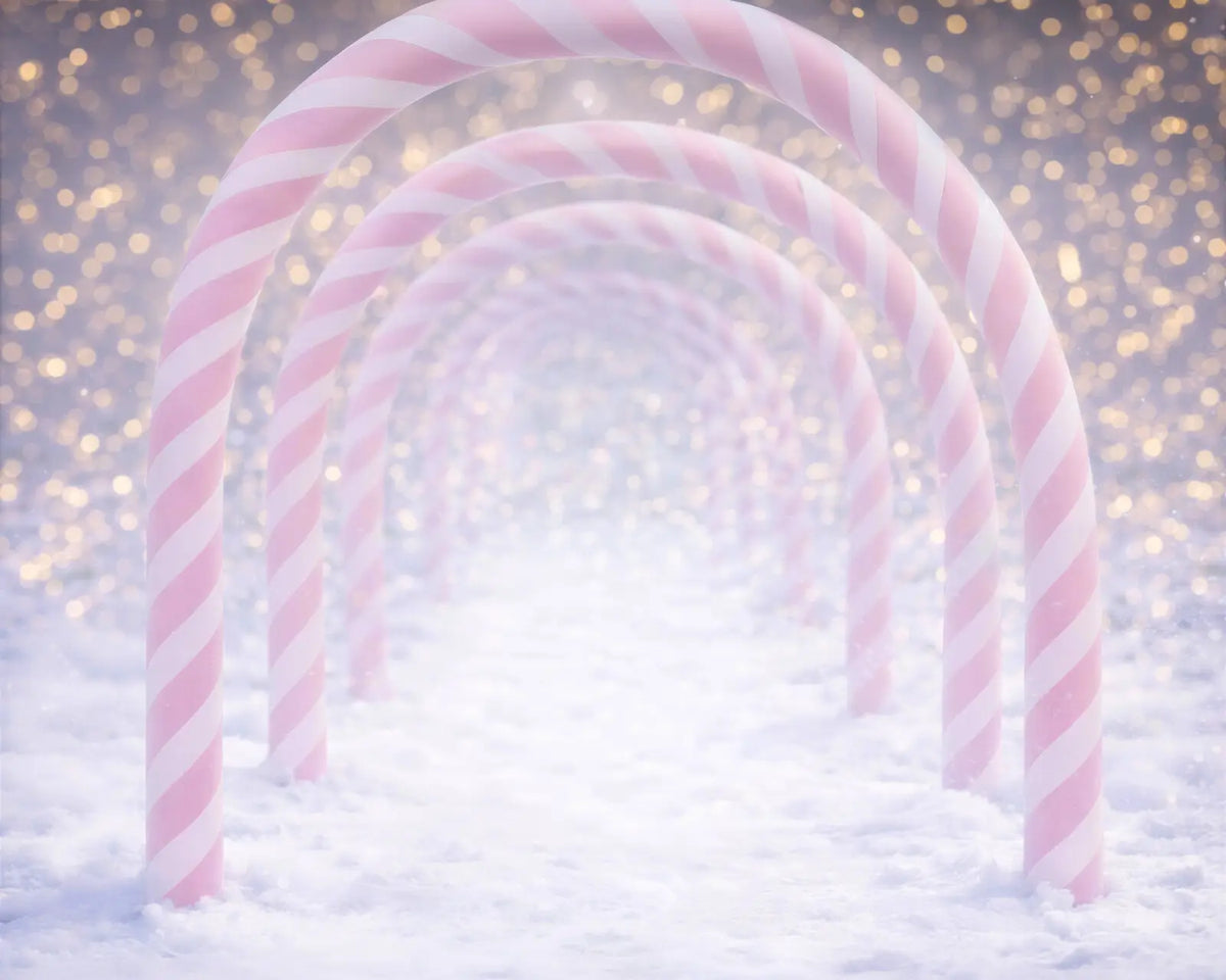 Pink Candy Cane Arch