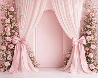 Posh Pink Rose Bow