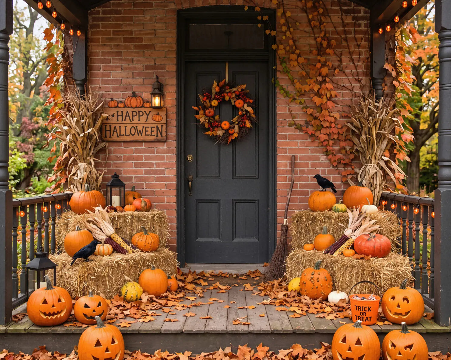 Laura Dark Fall Outdoor Halloween Display 2