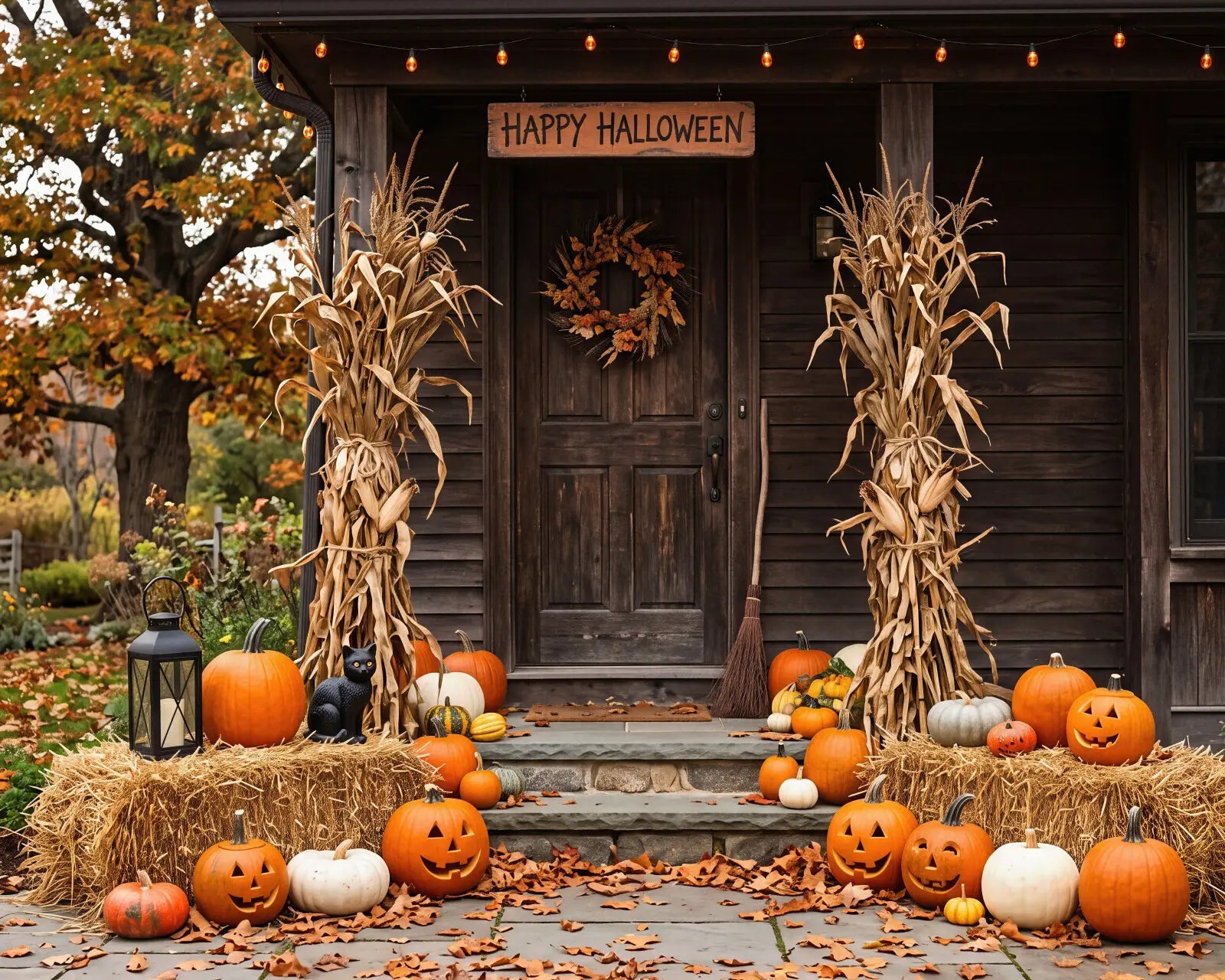 Laura Dark Fall Outdoor Halloween Display 4