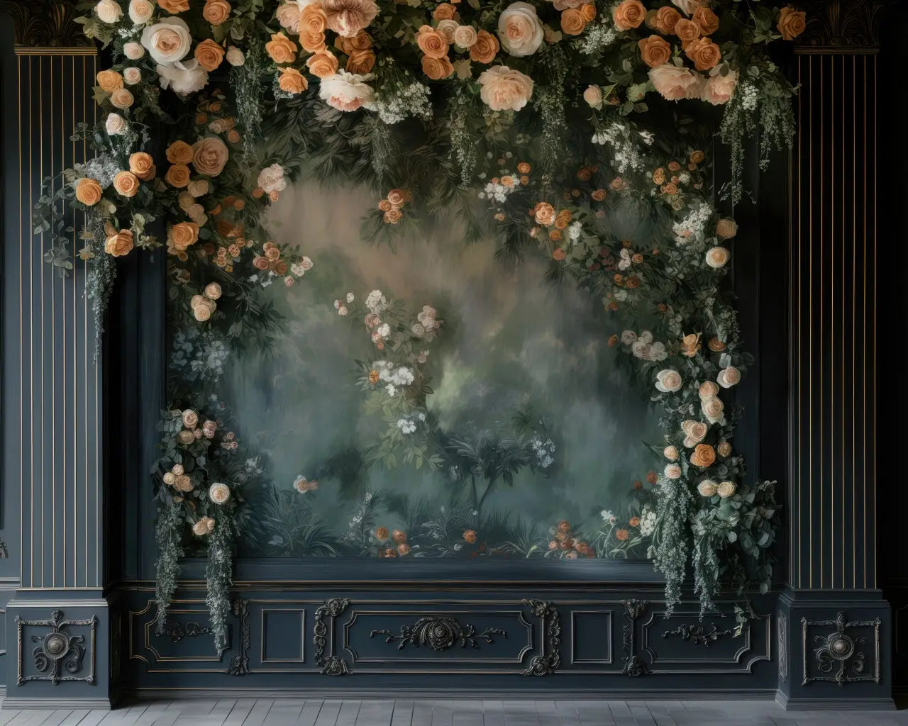 Midnight Floral Wall