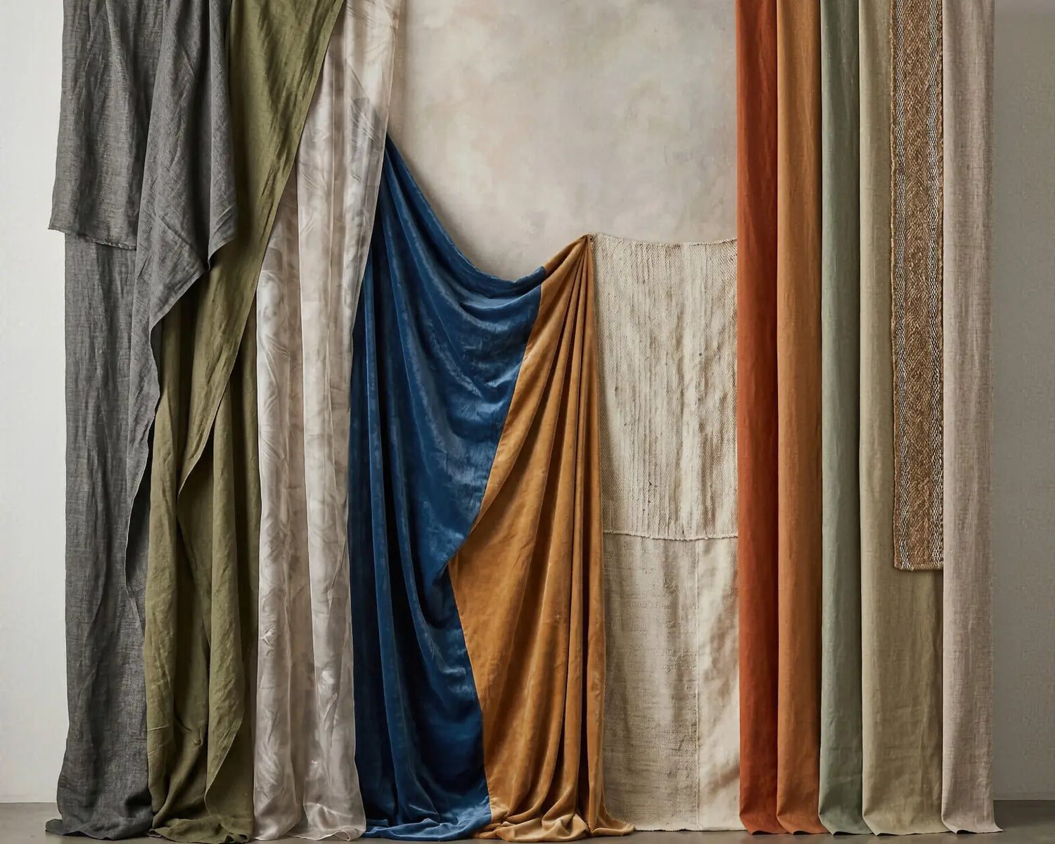 Laura Dark Modern Curtain Draping 6