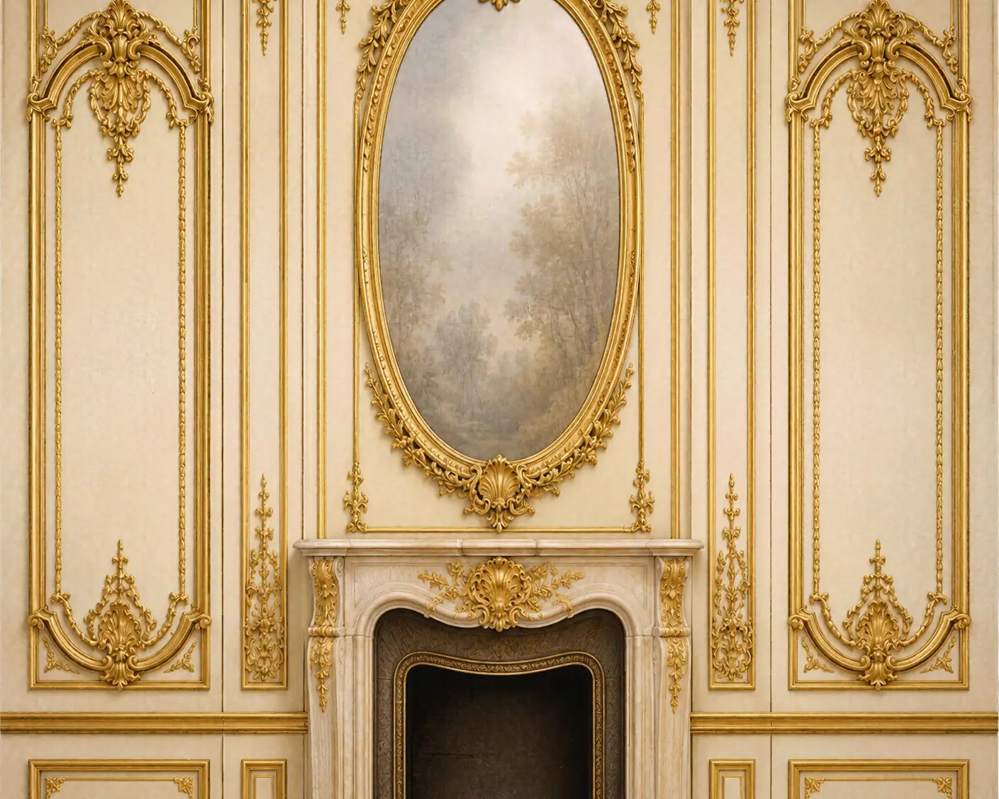 Laura Dark Right Rococo Wall