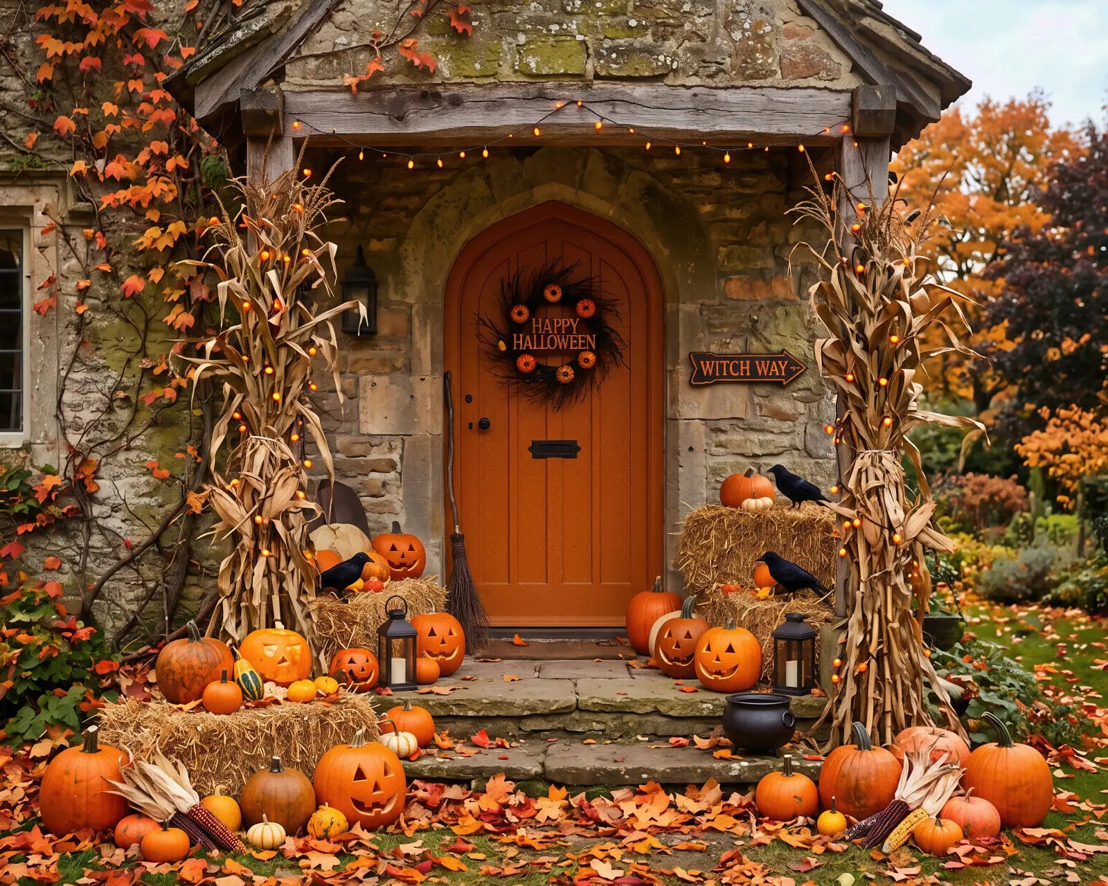 Laura Dark Fall Outdoor Halloween Display 3