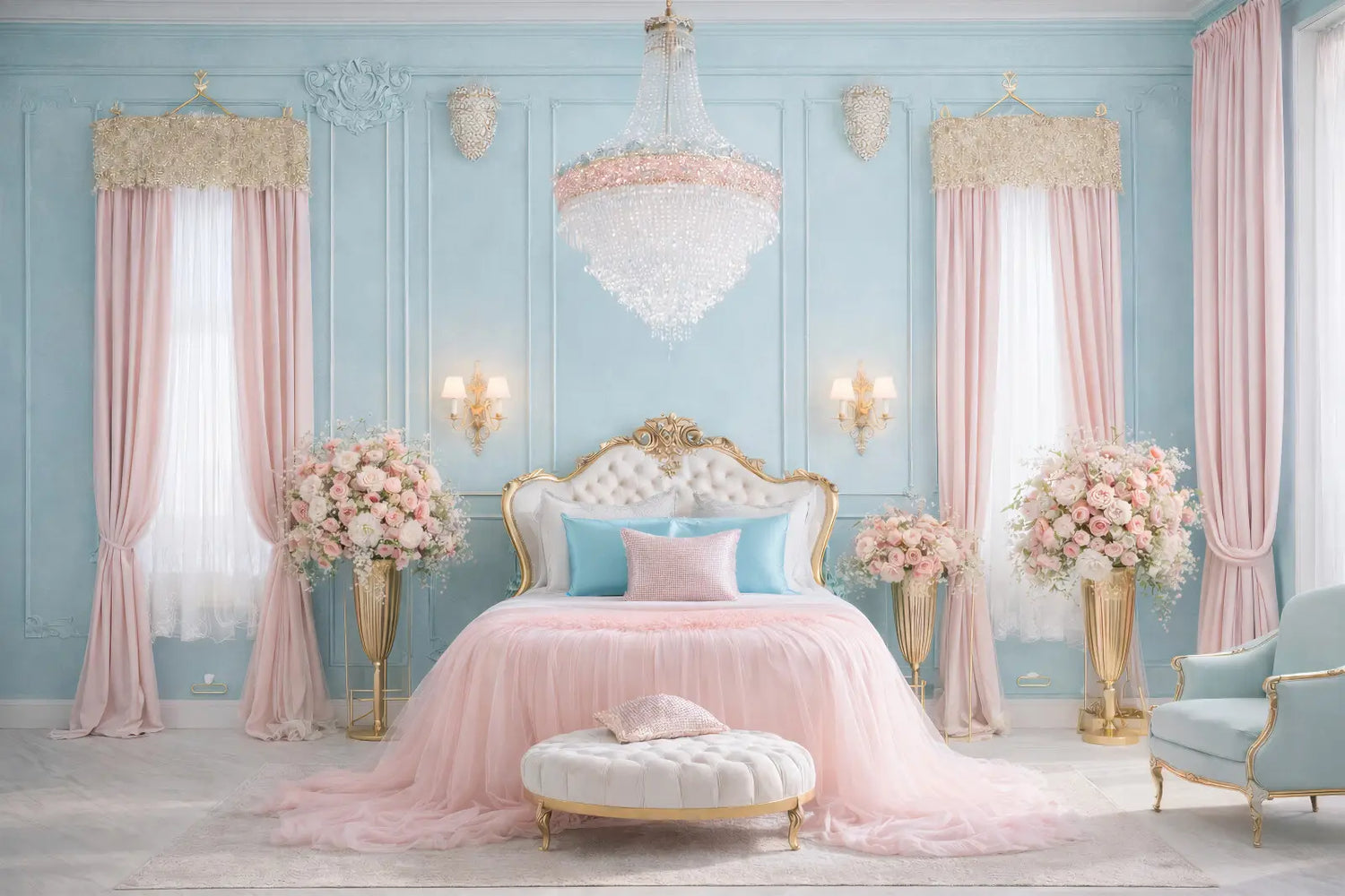 Elegant Pastel Bedroom