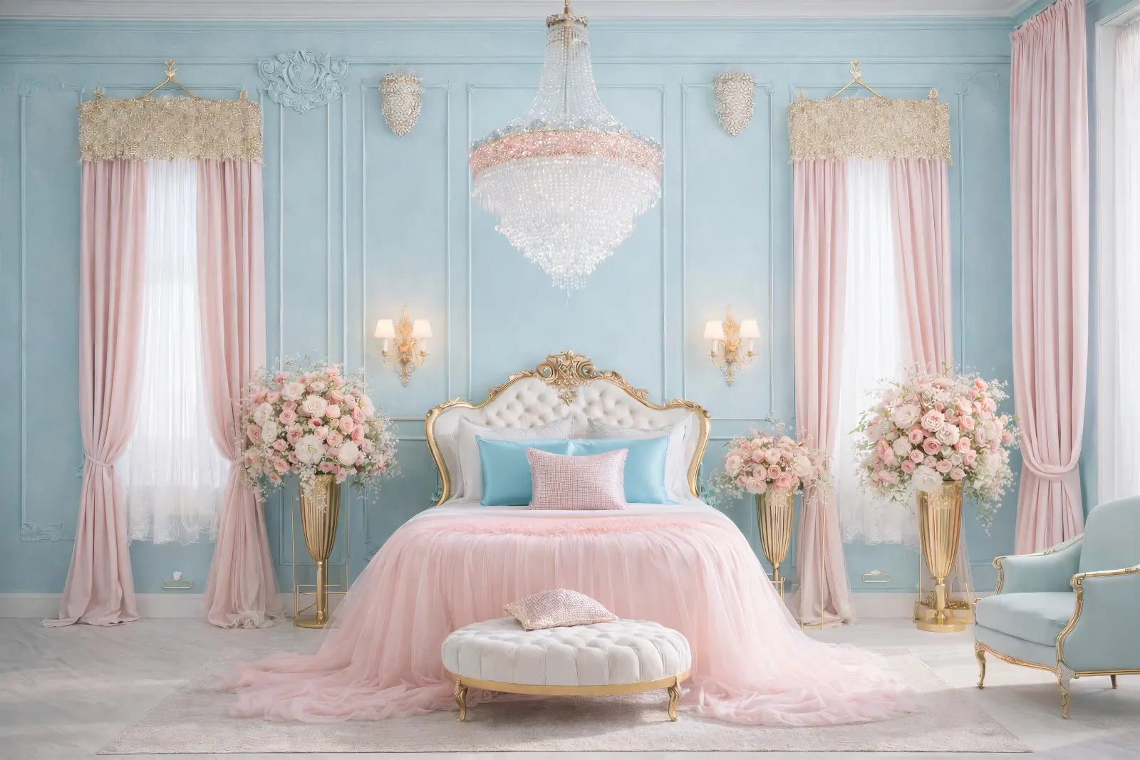 Elegant Pastel Bedroom