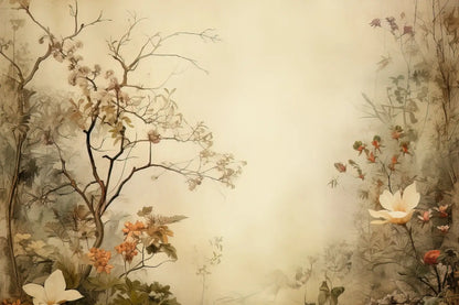 Beige Vintage Floral