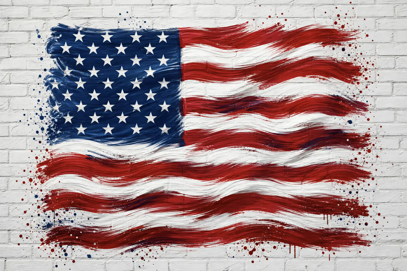 Painted American Flag