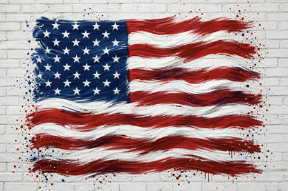 Painted American Flag