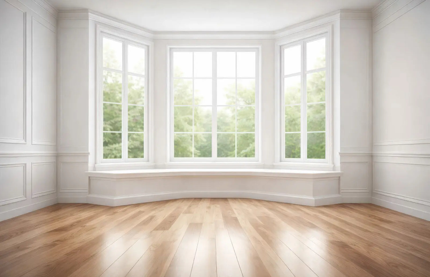 Classic White Bay Window