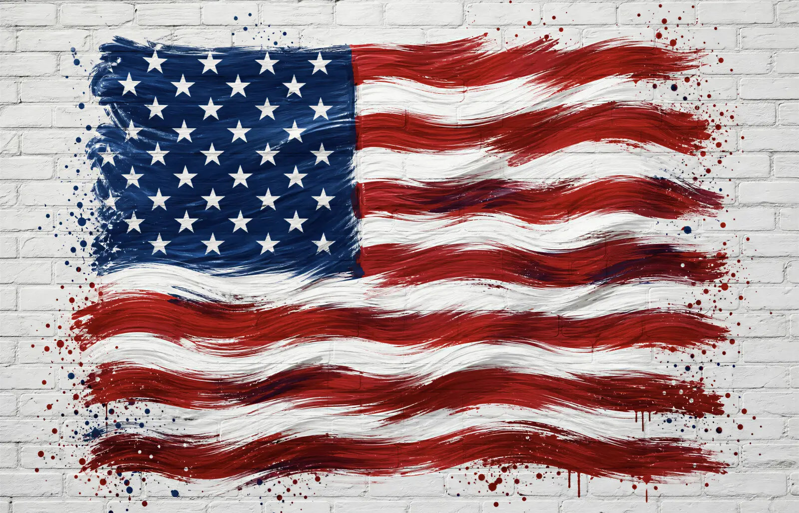 Painted American Flag