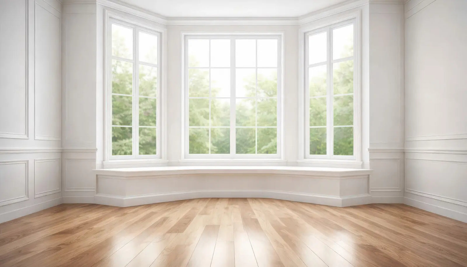 Classic White Bay Window