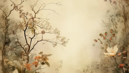 Beige Vintage Floral