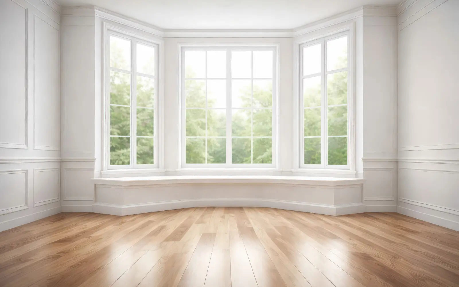 Classic White Bay Window