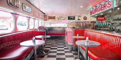 1950’S Retro Diner 16’X8’ Ultracloth (192 X 96 Inch) Backdrop