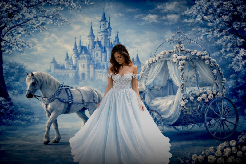 Blue Childrens Backdrop for Photography