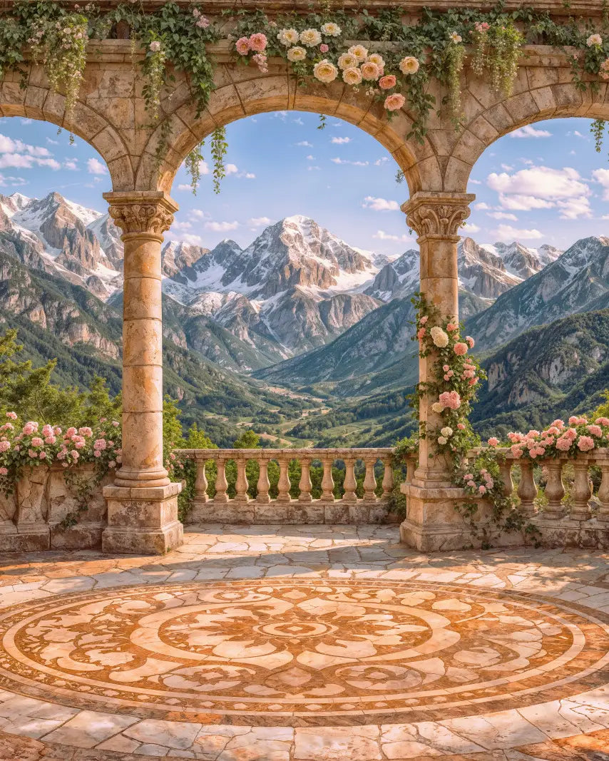 Red Green Brown  Backdrop for Photography