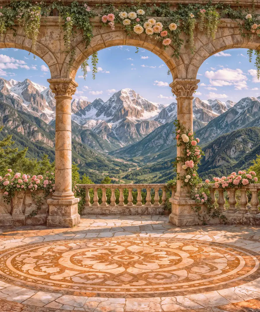 Multi-Colored Scenic Backdrop for Photography