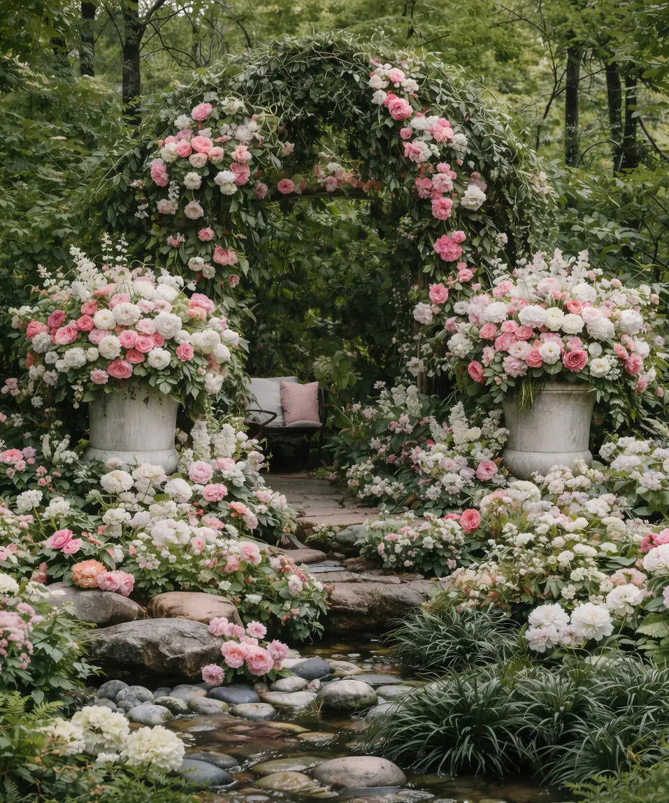 Multi Colored Floral Backdrop for Photography