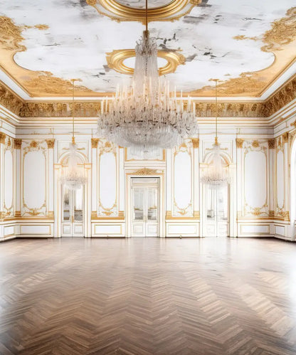 White Ballroom Backdrop for Photography