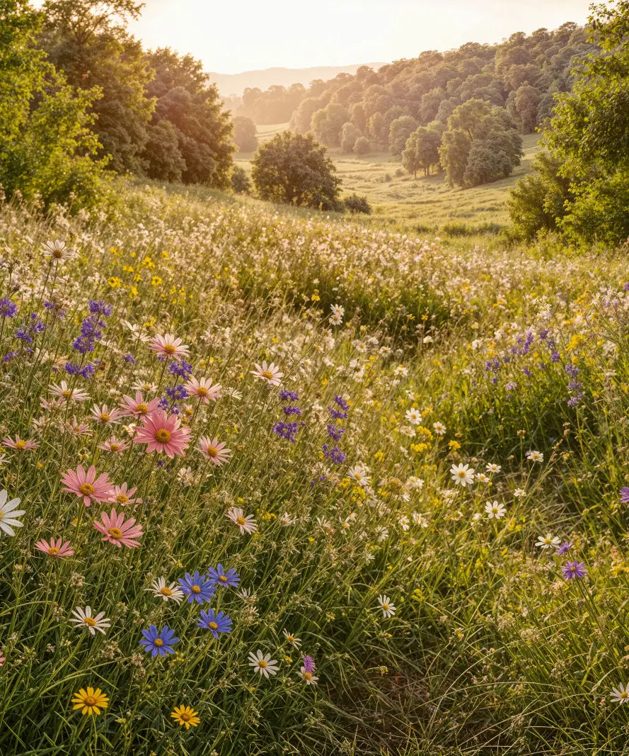 Multi-Colored Floral Backdrop for Photography