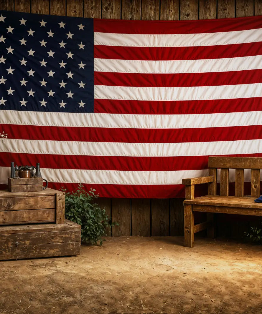 Multi-Colored Patriotic Backdrop for Photography