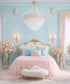 Blue and Pink Victorian Backdrop for Photography