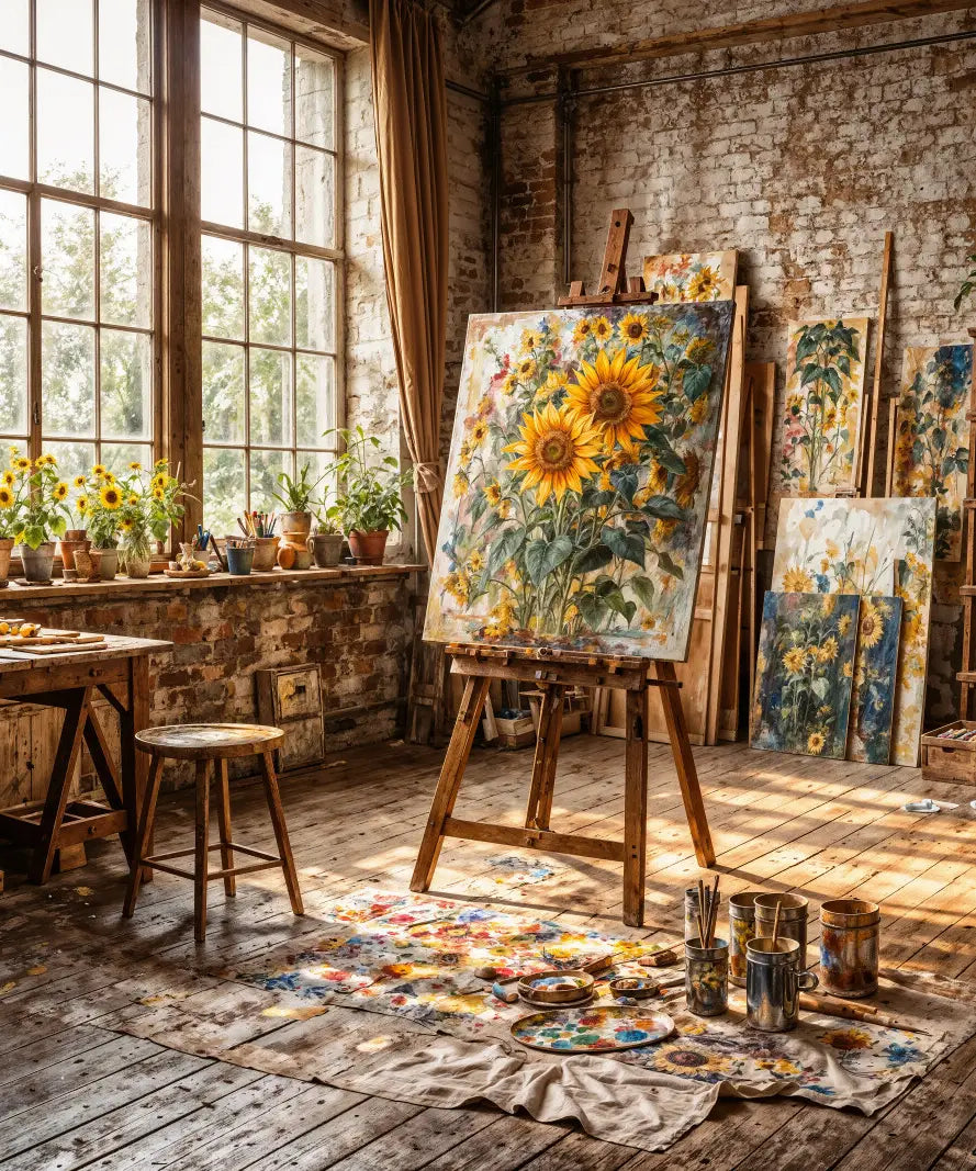 Multi-Colored Floral Backdrop for Photography